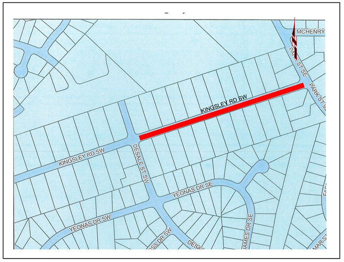 A Kingsley Rd SE location map